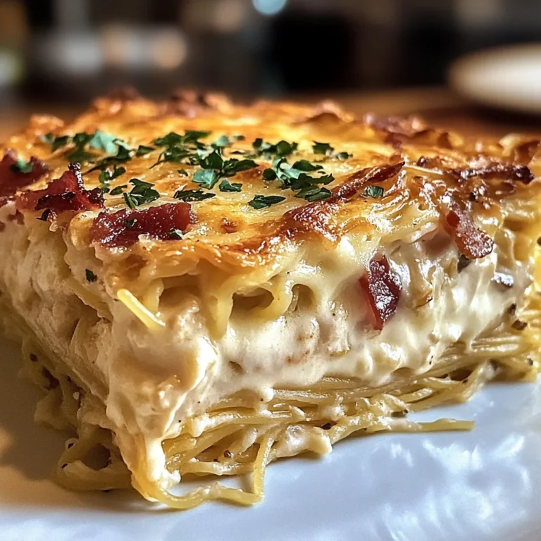 Decadent Chicken Carbonara Spaghetti Pie for Comfort Food Lovers
