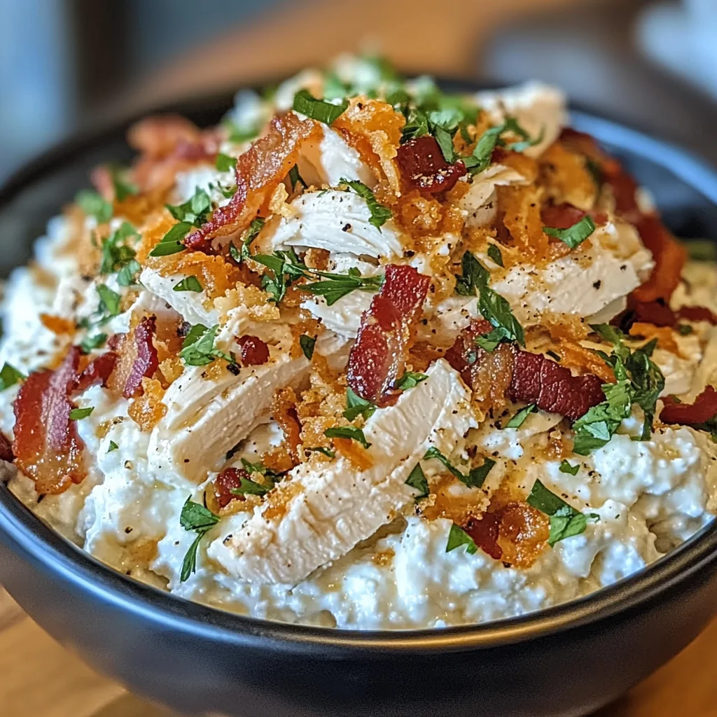 Delicious Chicken Bacon Ranch Cottage Cheese Bowl You’ll Love