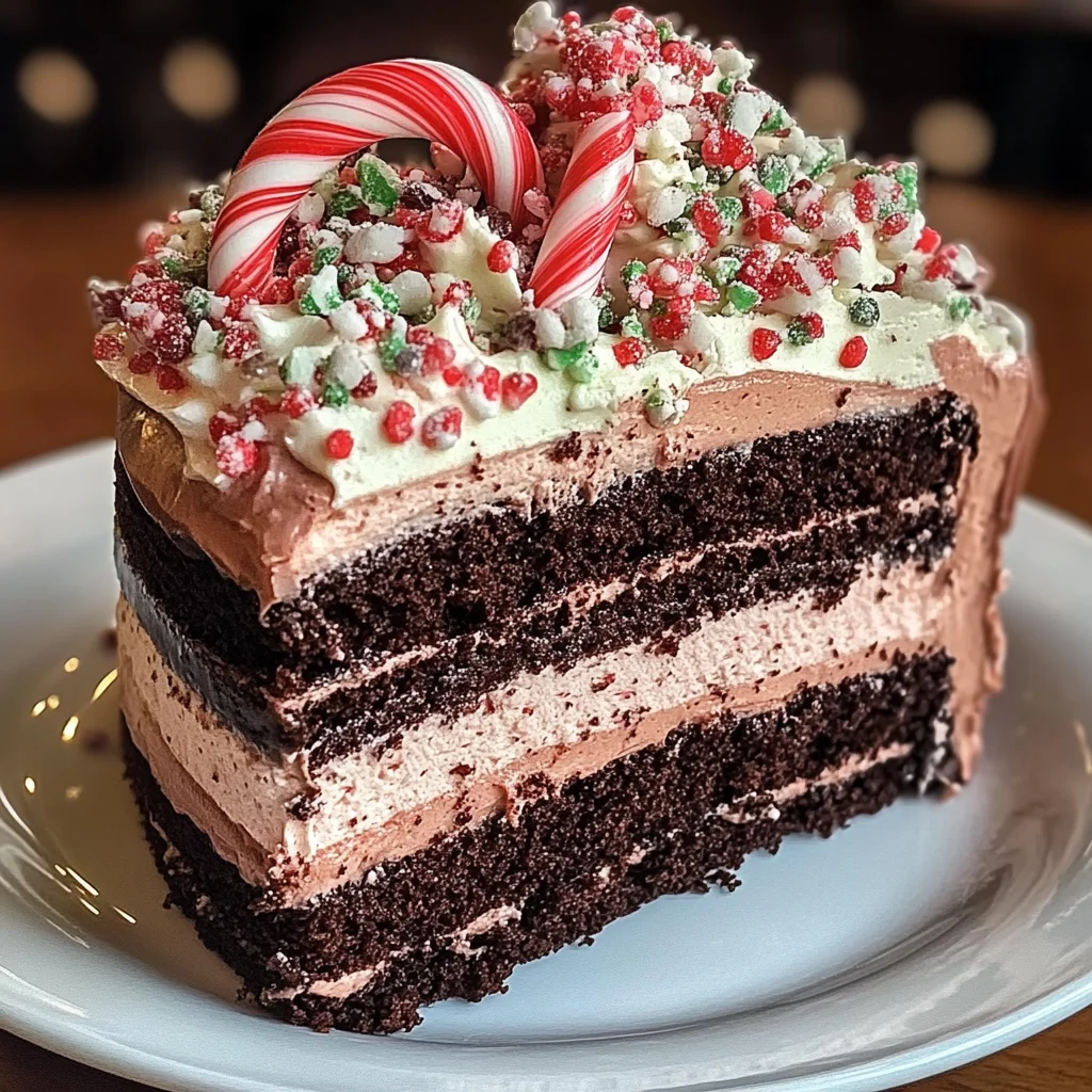 Delightful Candy Cane Mousse Cake for a Festive Holiday Treat