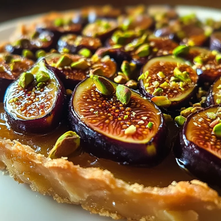 Indulge in Salted Honey & Pistachio Fig Tarte Tatin Bliss