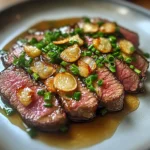 Melt-in-Your-Mouth Beef Tataki with Garlic Chips & Ponzu