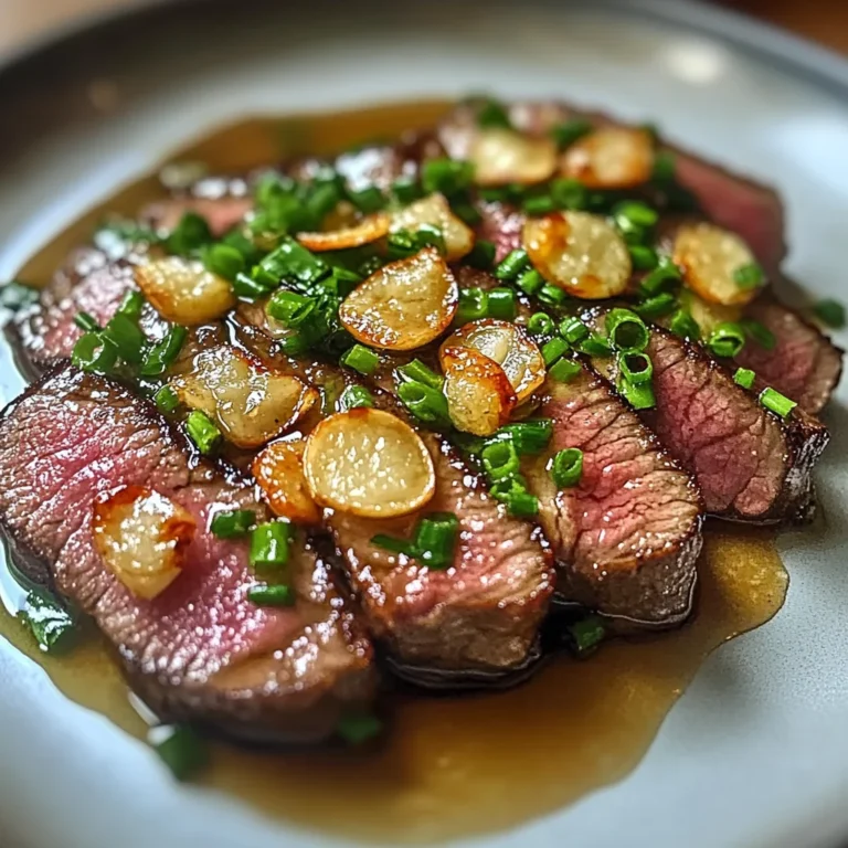 Melt-in-Your-Mouth Beef Tataki with Garlic Chips & Ponzu