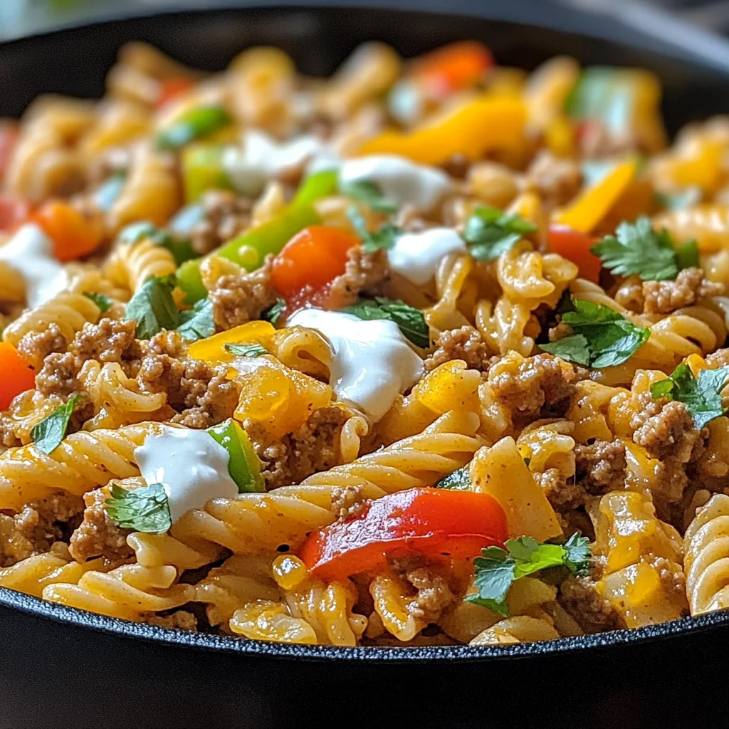 One Pot Ground Chicken Fajita Pasta: Quick Comfort in 30 Minutes