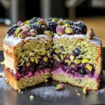 Pistachio and Blackberry Olive Oil Cake for a Flavorful Treat