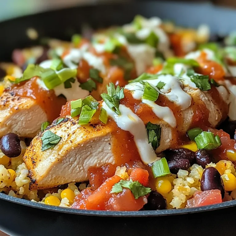 Salsa Chicken and Cauliflower Rice Skillet: A Healthy One-Pan Delight