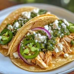 Shredded Chicken Tacos with Creamy Chimichurri Bliss