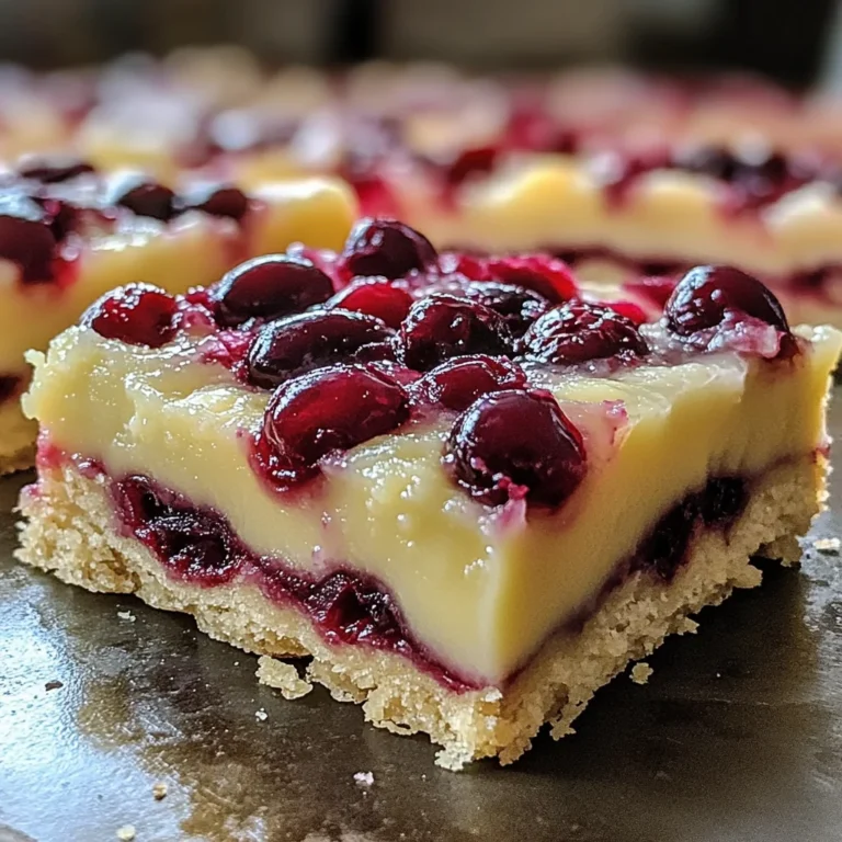 Tangy Cranberry Lemon Bars That Brighten Your Day