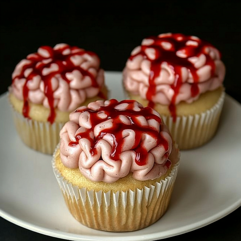 Spooktacular Bleeding Brain Cupcakes for Halloween Fun!