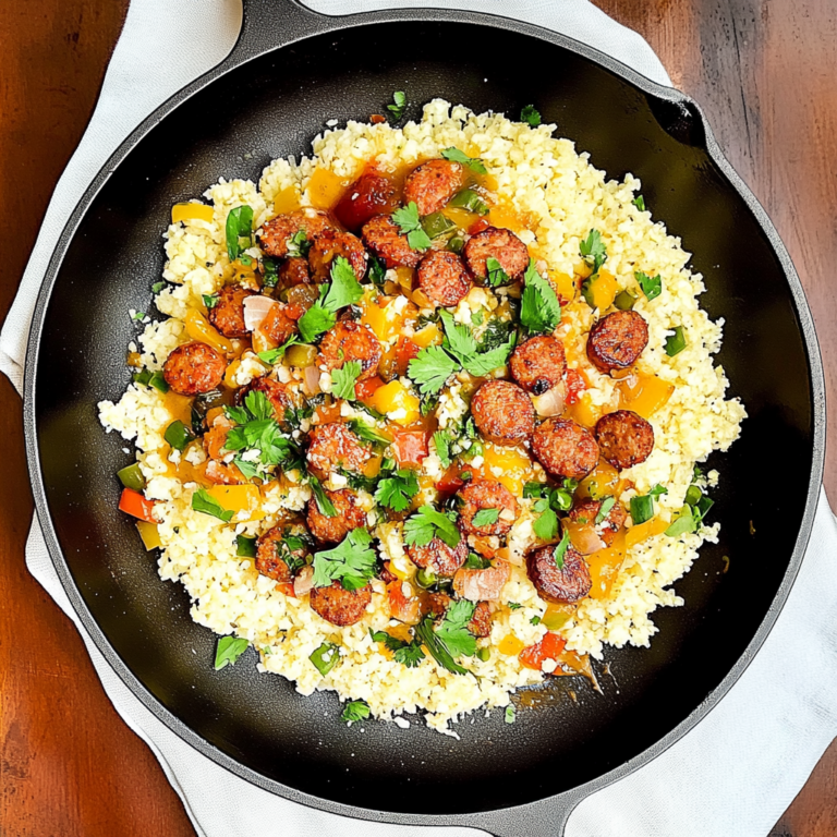 Delicious Cajun Sausage Cauliflower Rice – Keto Delight!