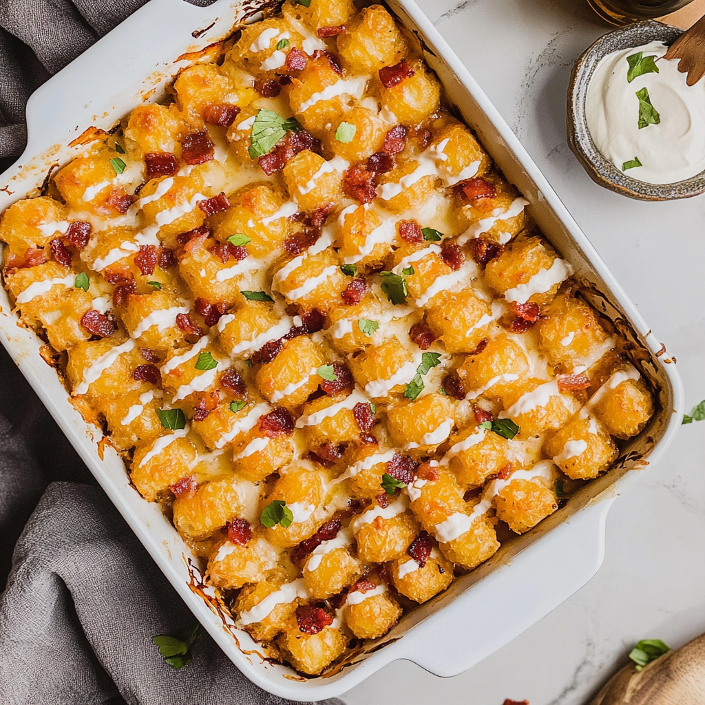 Irresistible Chicken Bacon Ranch Tater Tot Casserole Recipe