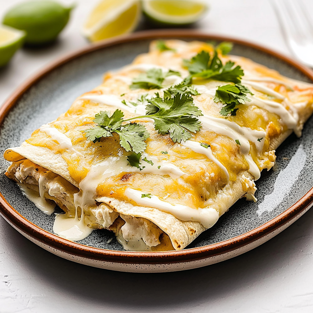 Irresistible Chicken Enchiladas with Sour Cream Sauce