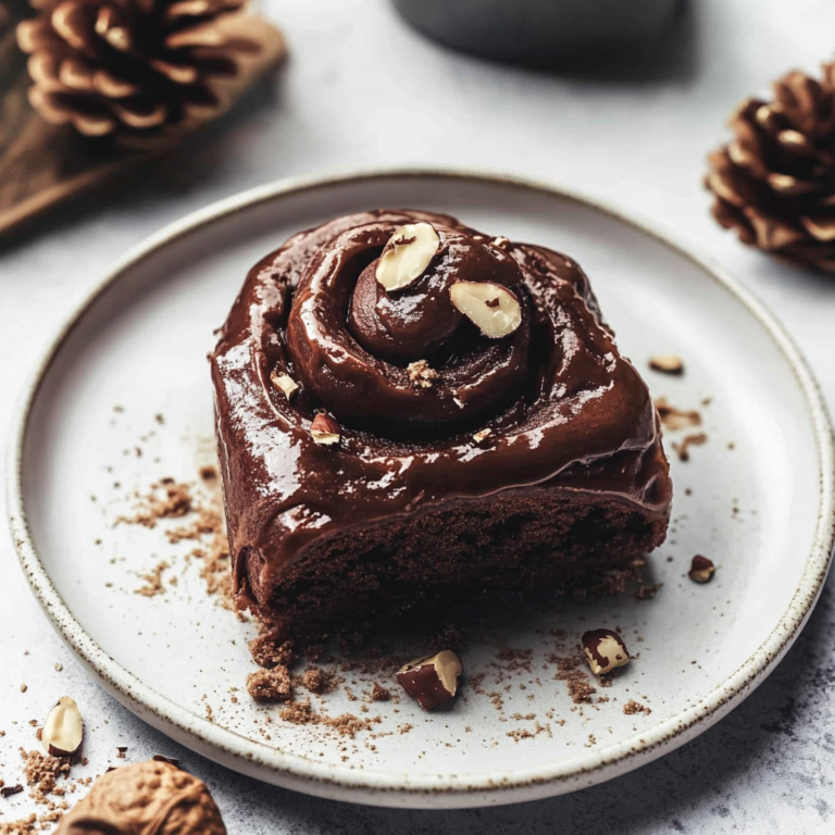 Irresistible Chocolate Cinnamon Rolls with Hazelnut Icing