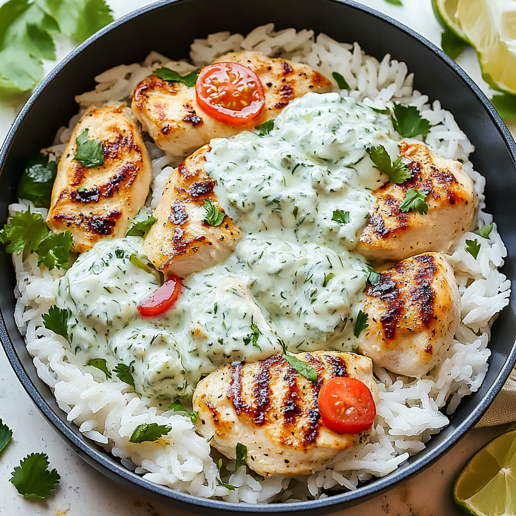 Effortless Dump-and-Bake Chicken Tzatziki with Rice Recipe