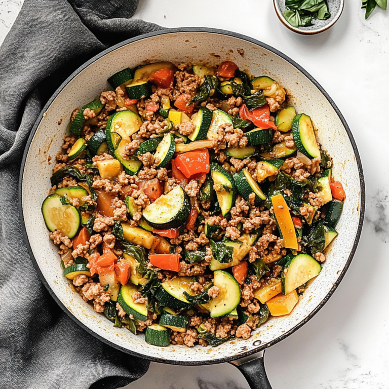 Flavor-Packed Ground Turkey and Zucchini Skillet Recipe