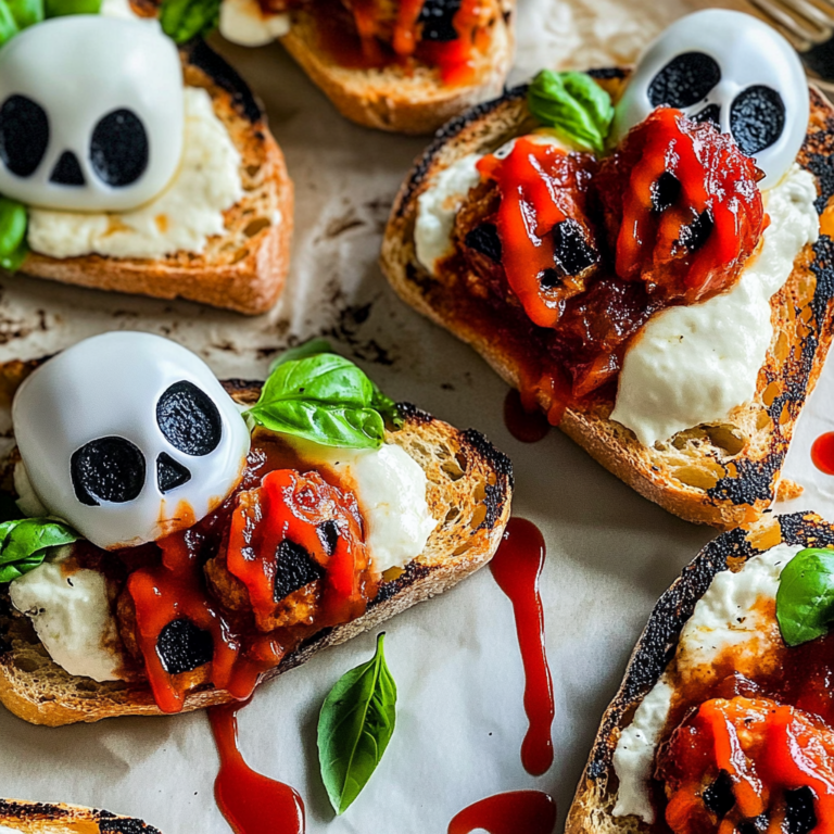 Spooktacular Halloween Bruschetta Appetizer Recipe