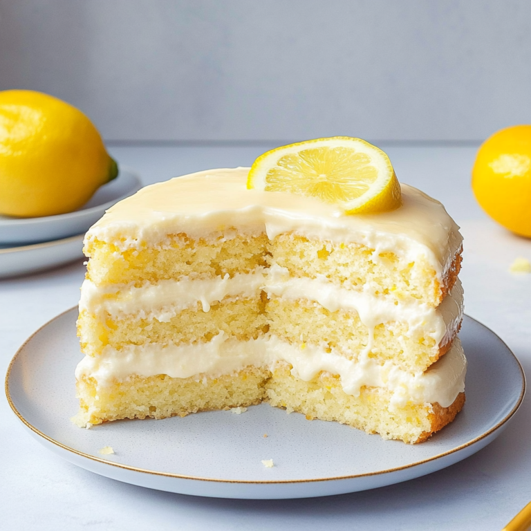 Delightfully Tangy Italian Lemon Cream Cake Recipe