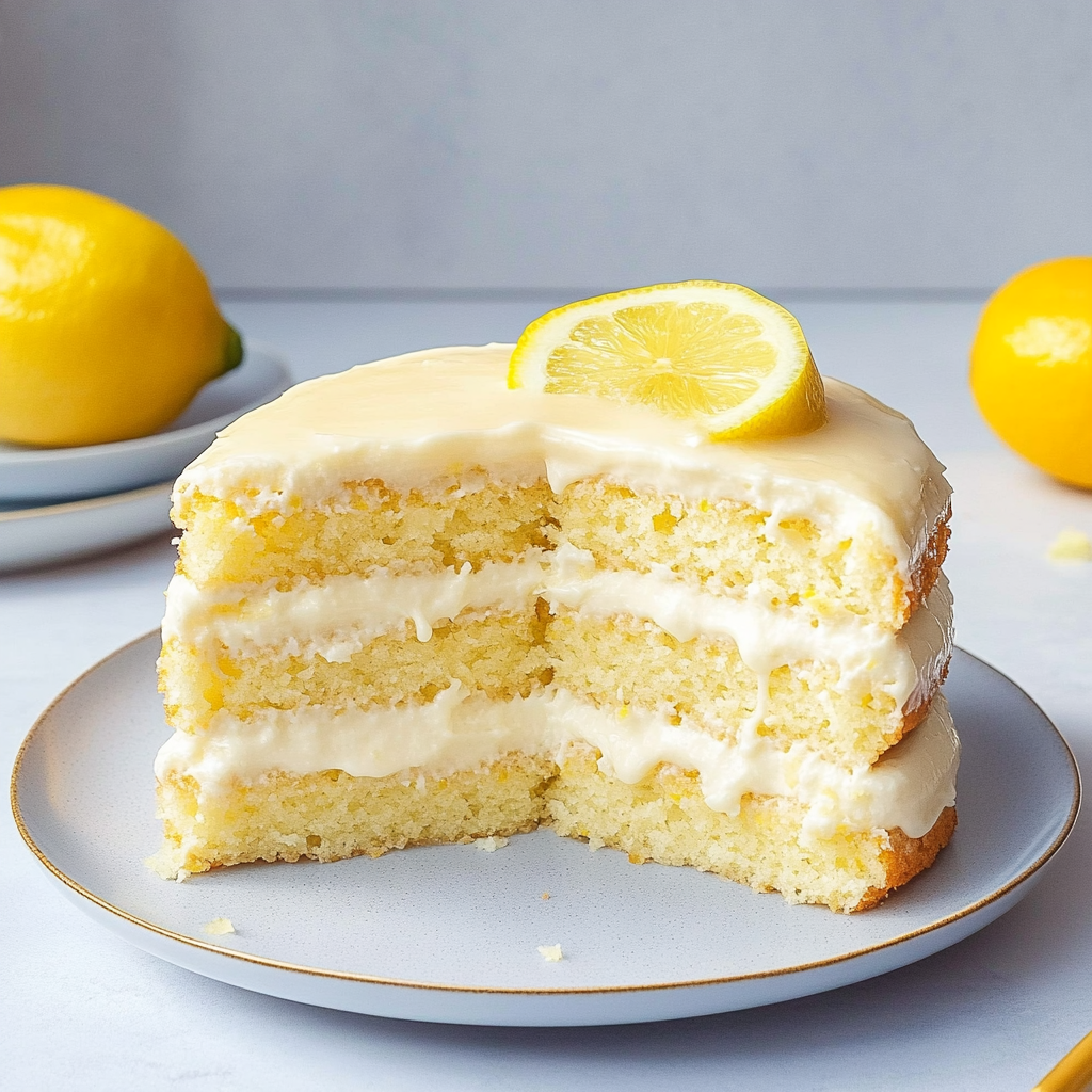 Delightfully Tangy Italian Lemon Cream Cake Recipe