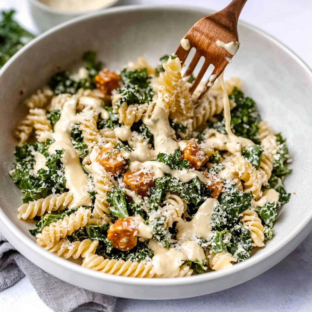 Ultimate Kale Caesar Pasta Salad – A Flavorful Twist!