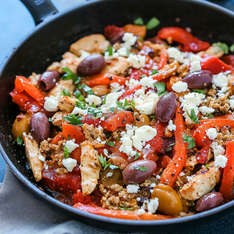 Flavorful Mediterranean Keto Ground Chicken Skillet Recipe