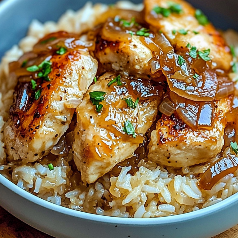 Irresistible One-Pot French Onion Chicken & Rice Recipe