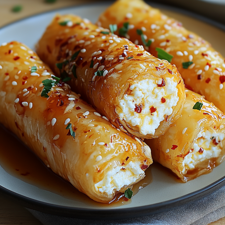 Irresistible Oven-Fried Feta Rolls with Chili Honey Recipe