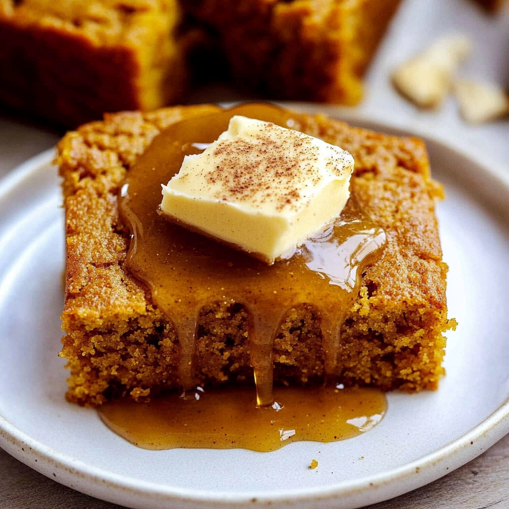 Irresistible Pumpkin Cornbread with Cinnamon Honey Butter