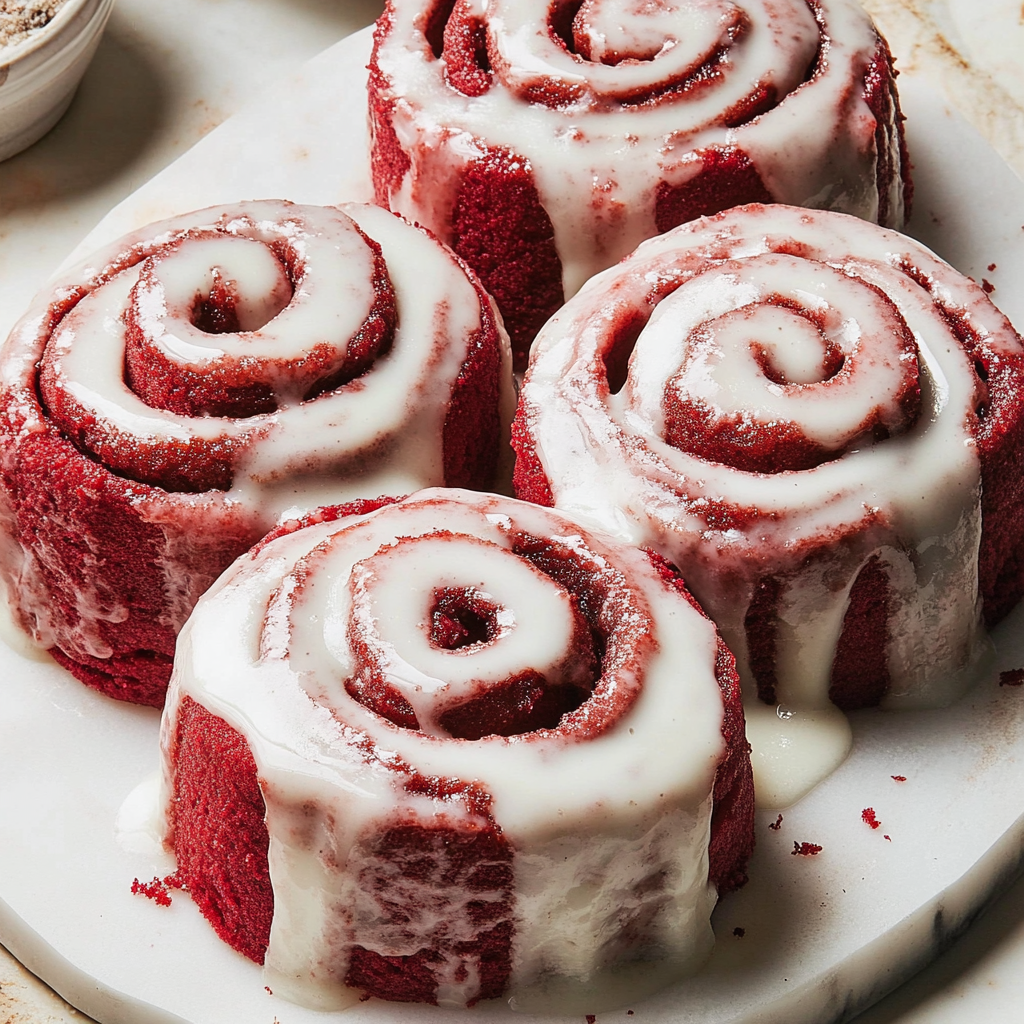 Irresistible Red Velvet Cinnamon Rolls for Christmas Morning