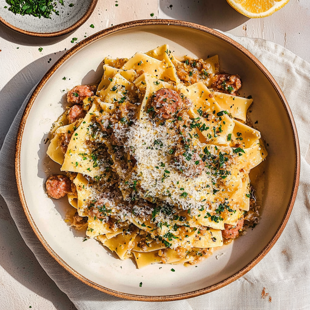 Irresistible Saucy Sausage and Lemon Pasta Recipe