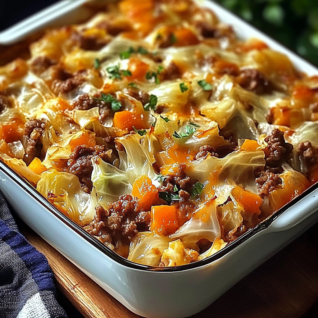 Irresistible Savory Cabbage Beef Bake Recipe in 1 Hour