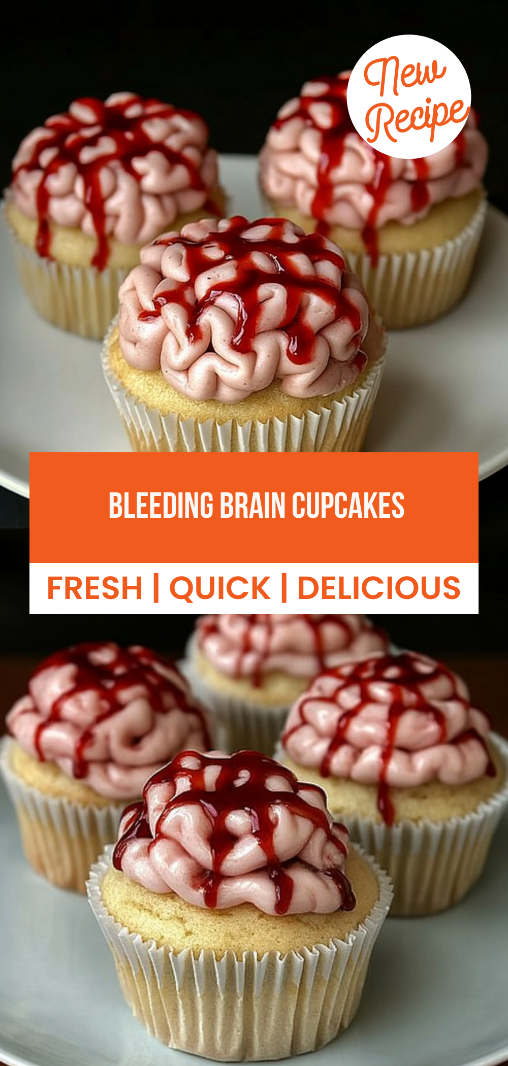 Bleeding Brain Cupcakes