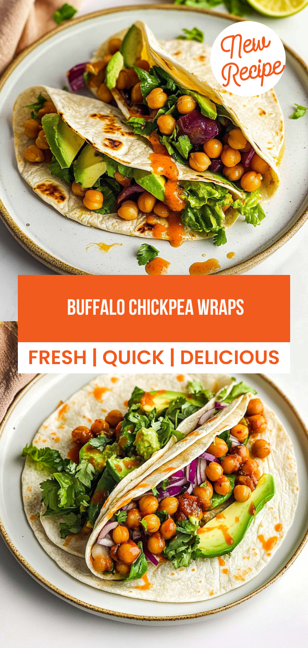 Buffalo Chickpea Wraps