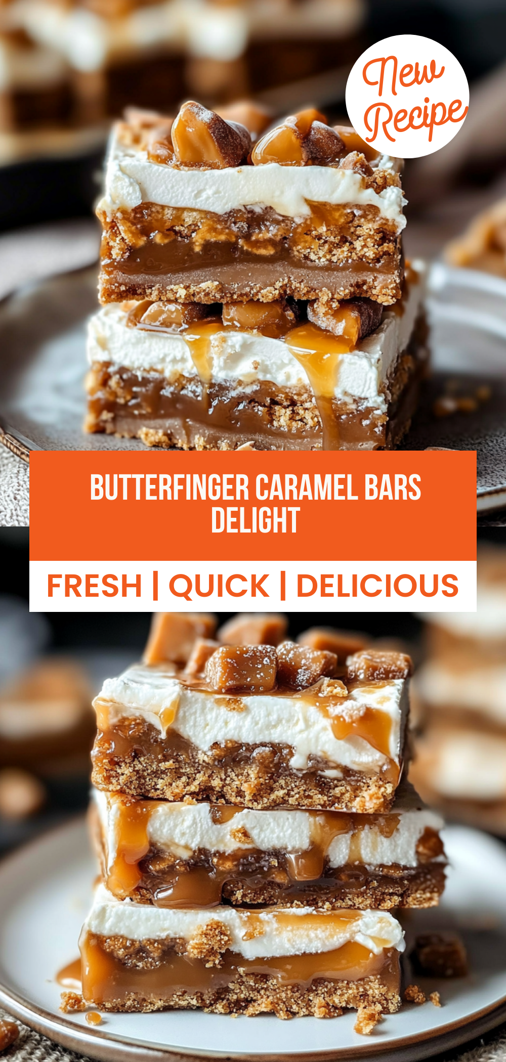 Butterfinger Caramel Bars