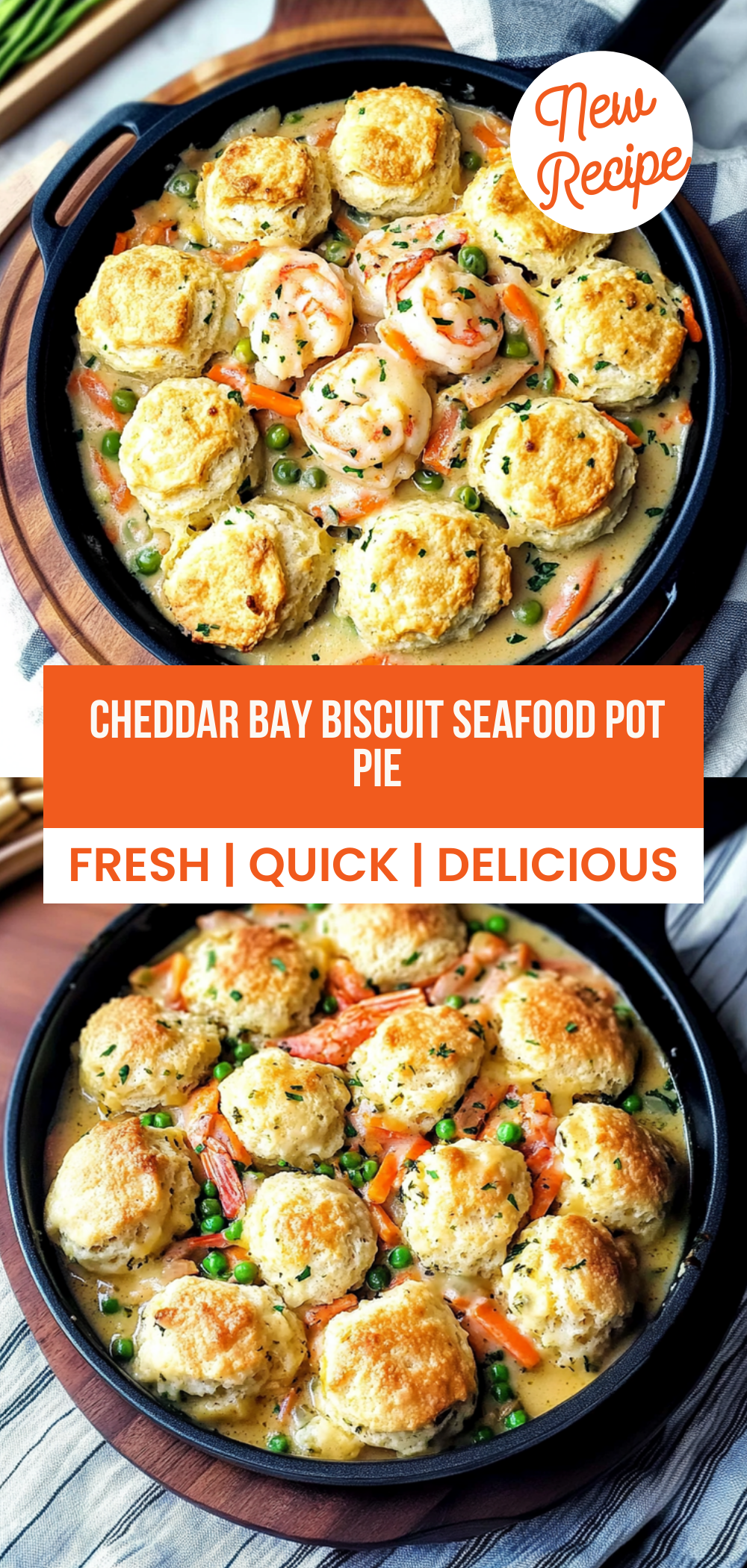 Cheddar Bay Biscuit Seafood Pot Pie: An Incredible Ultimate Comforting Classic