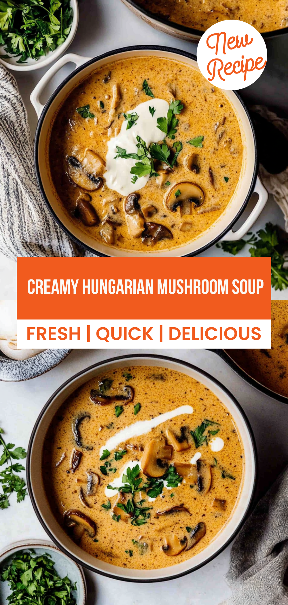 Creamy Hungarian Mushroom Soup
