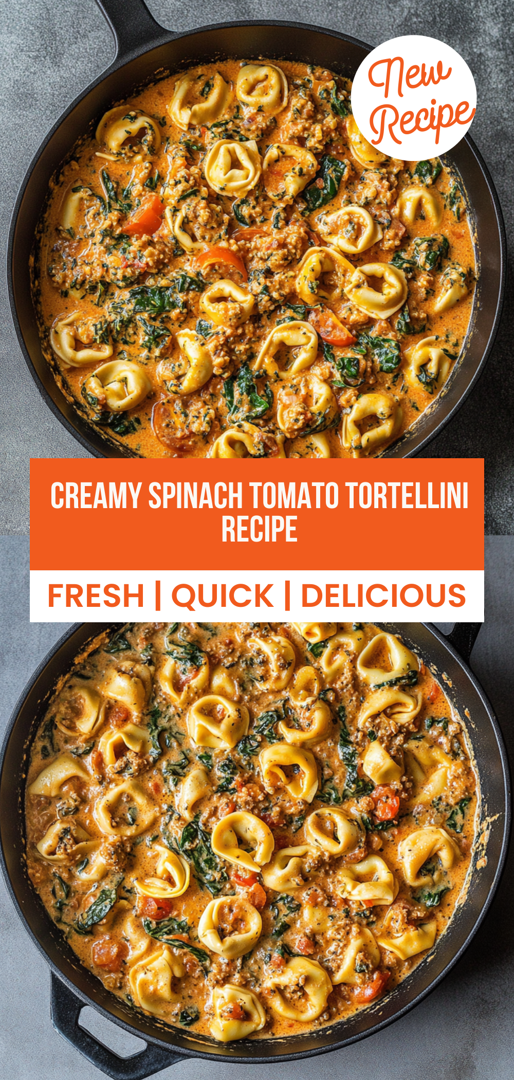 Creamy Spinach Tomato Tortellini Recipe
