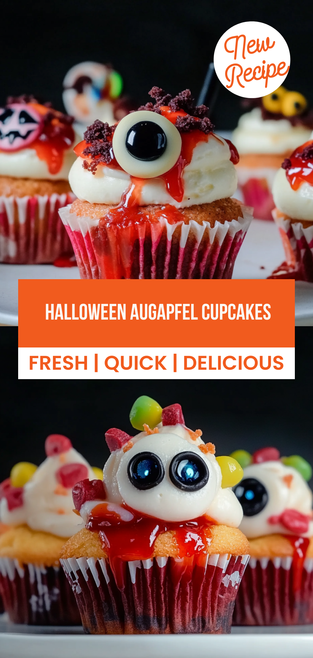 Halloween Augapfel Cupcakes