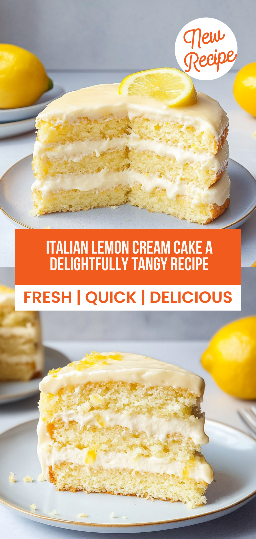 Italian Lemon Cream Cake: A Delightfully Tangy Recipe!
