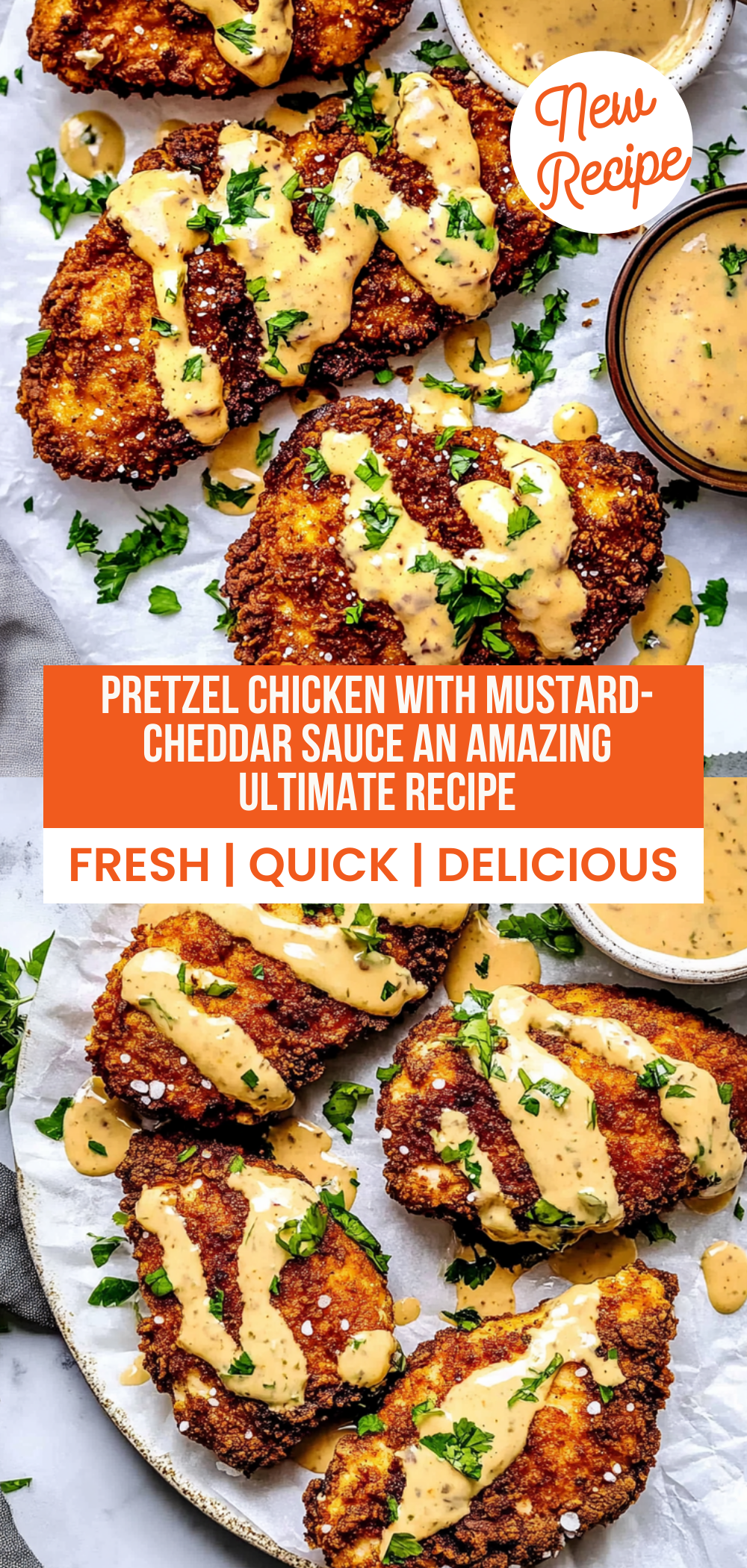 Pretzel Chicken with Mustard-Cheddar Sauce: An Amazing Ultimate Recipe