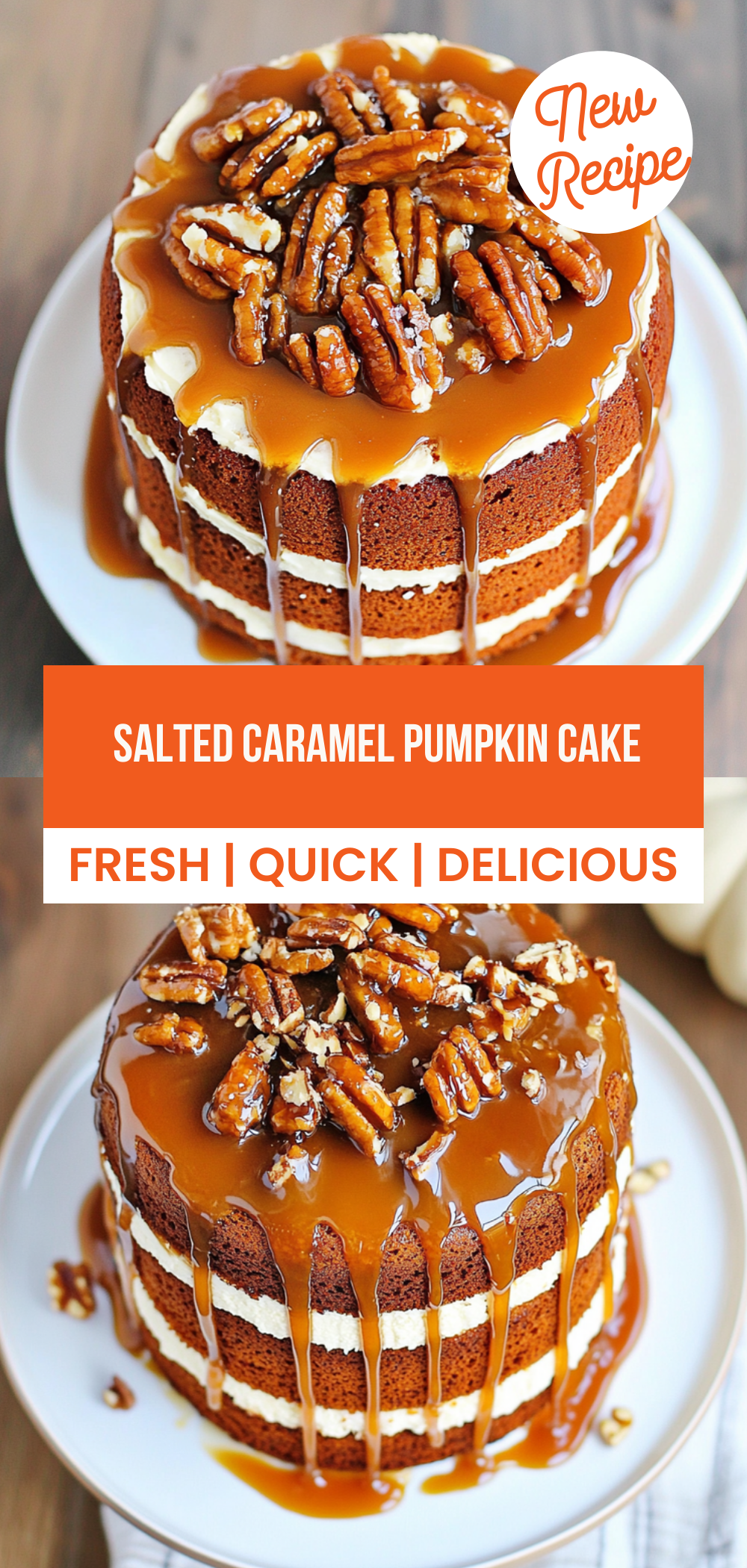 Salted Caramel Pumpkin Cake