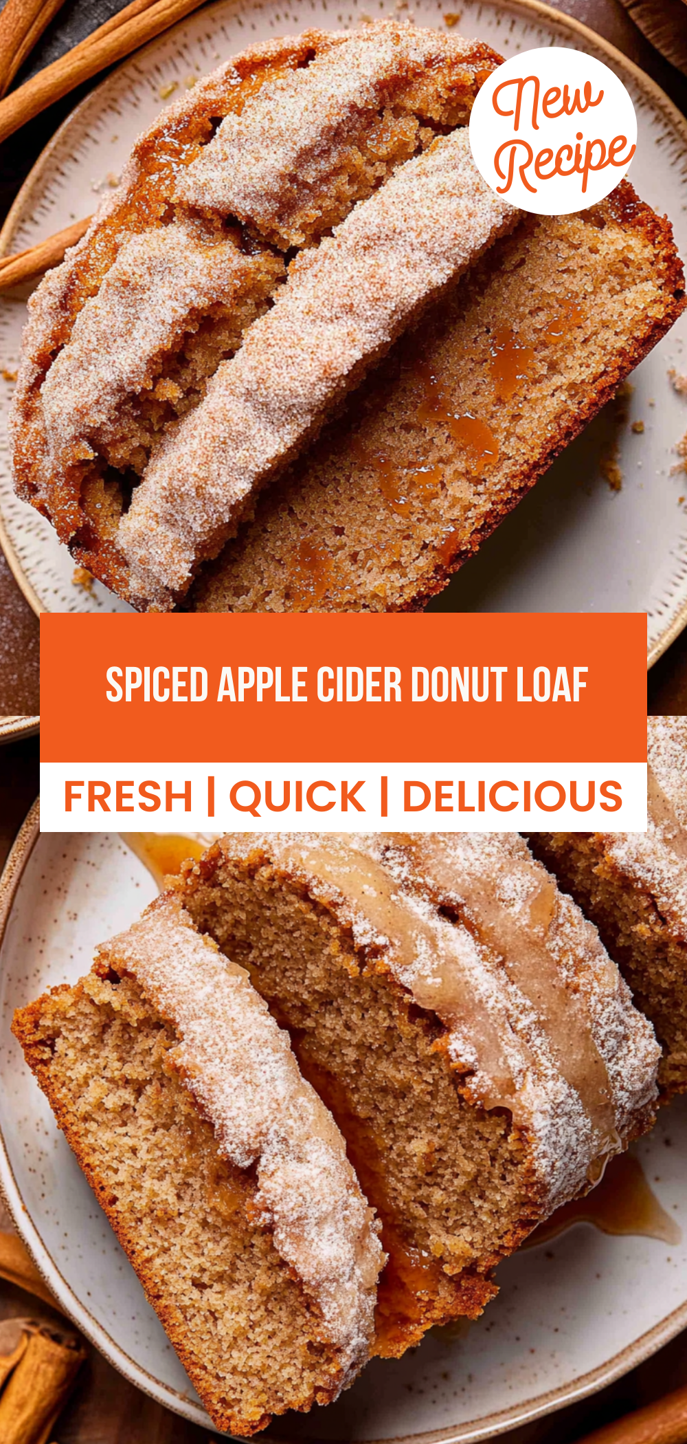 Spiced Apple Cider Donut Loaf