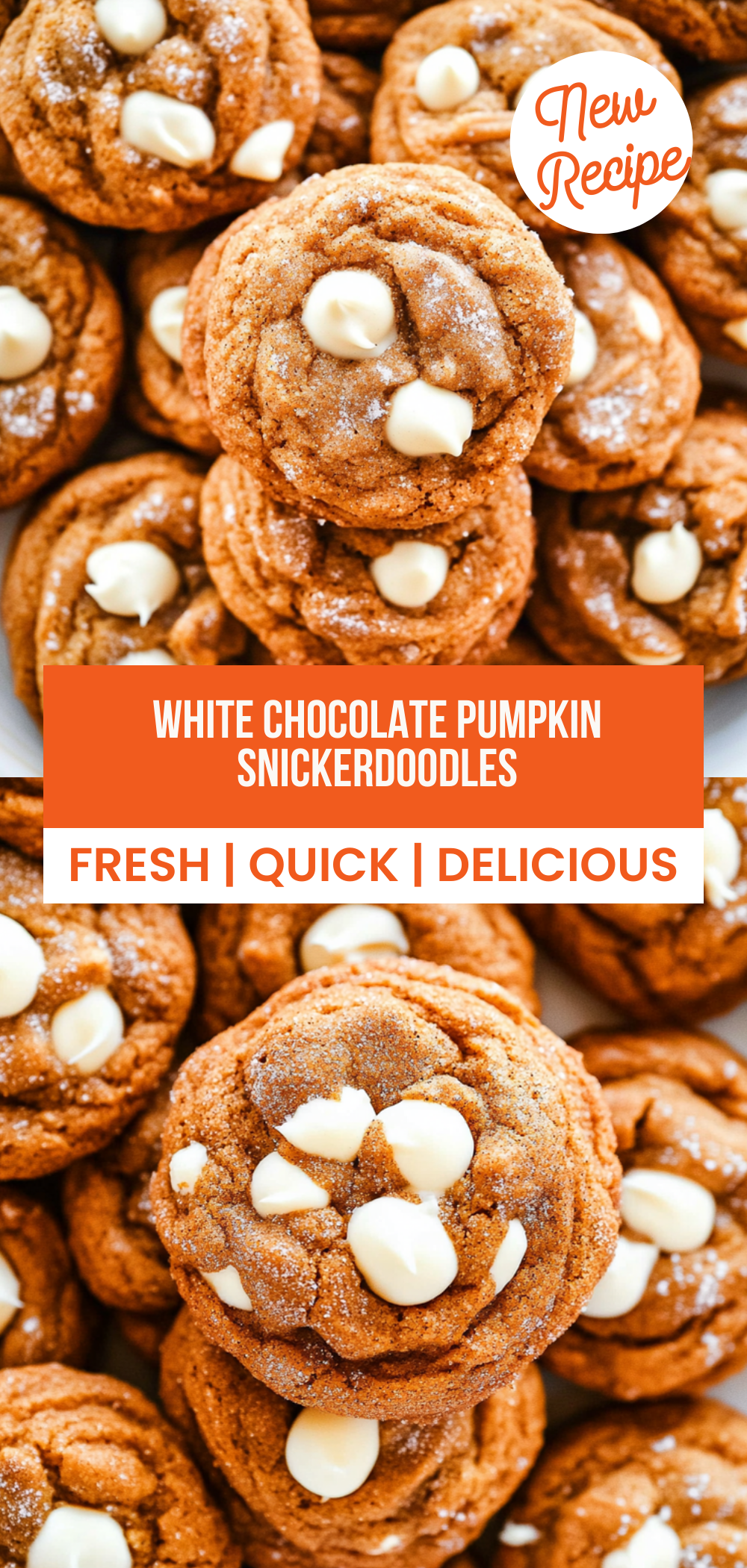 White Chocolate Pumpkin Snickerdoodles