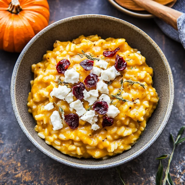Baked Pumpkin Goat Cheese Risotto: Creamy Comfort Food