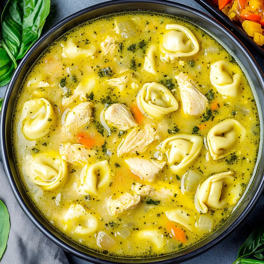 Chicken Pesto Tortellini Soup: Cozy Weeknight Winner