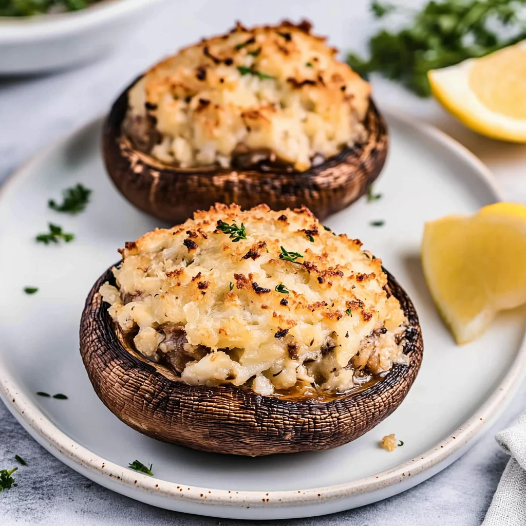 Crab-Stuffed Portobello Mushrooms: Savory and Satisfying