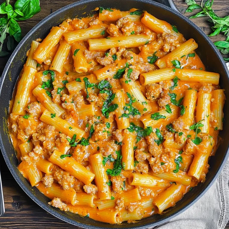 Creamy Sausage Rigatoni: A Quick and Flavorful Delight