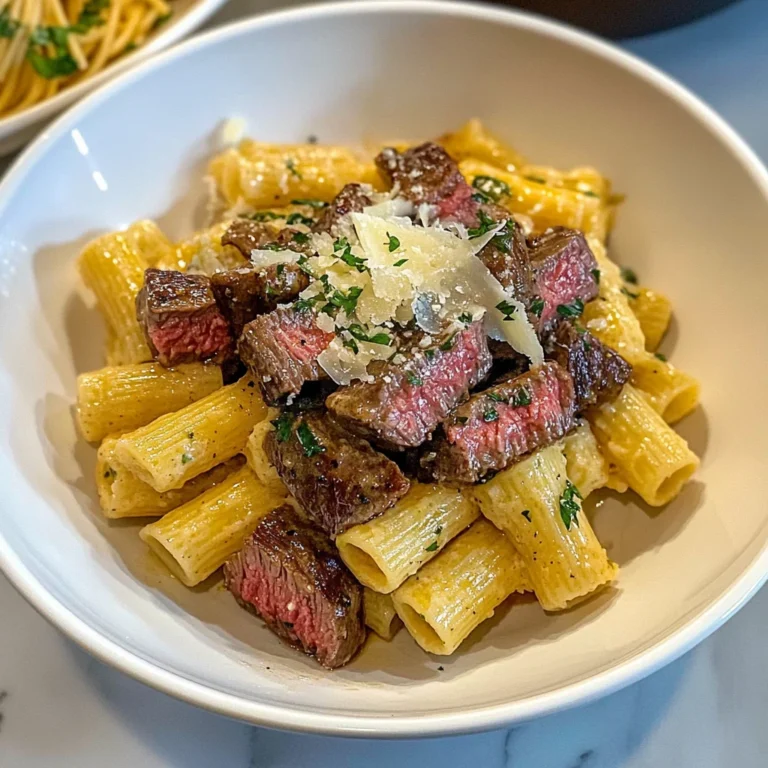 Garlic Butter Steak Tips with Cheesy Rigatoni: A Hearty D…