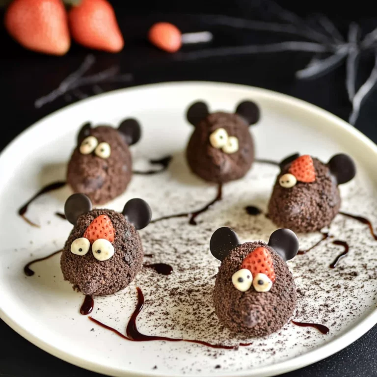 Halloween Dessert – Adorable Strawberry and Chocolate Fud…