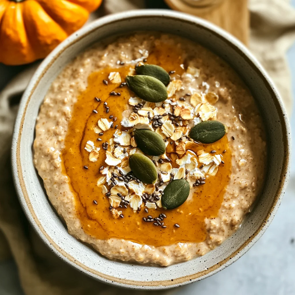 High Protein Pumpkin Overnight Oats: Creamy Indulgence