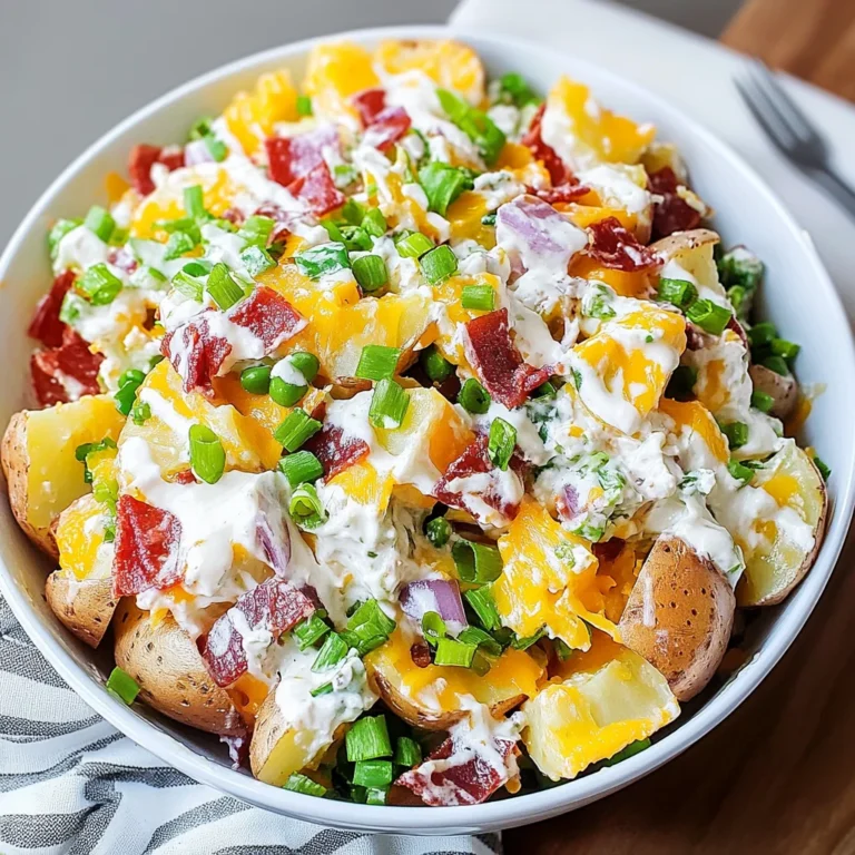 Loaded Baked Potato Salad: Creamy and Indulgent Delight