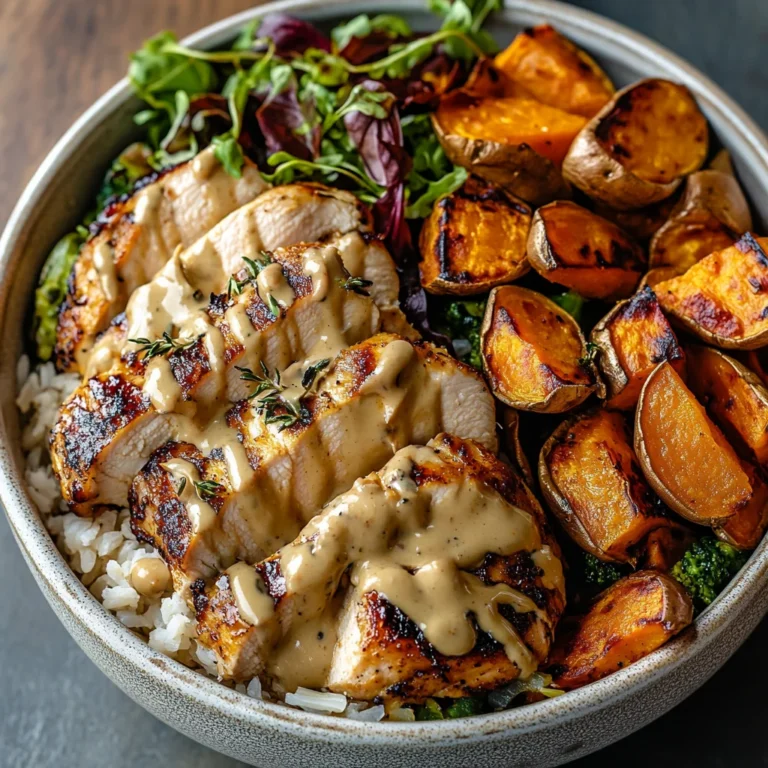 Maple Dijon Chicken & Roasted Sweet Potato Bowls: Irresis…